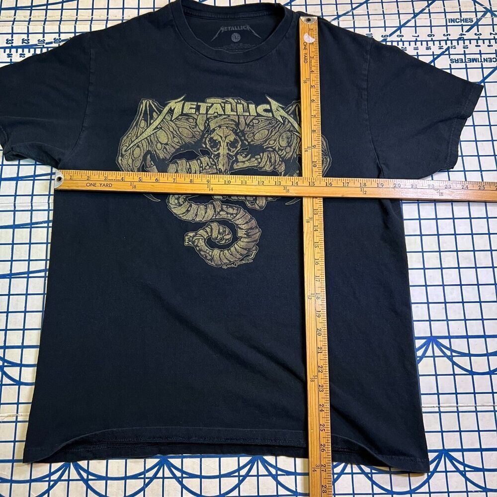 Metallica "Wherever I May Roam" T-Shirt Skull Snake Graphic Black Men's L - Picture 9 of 10